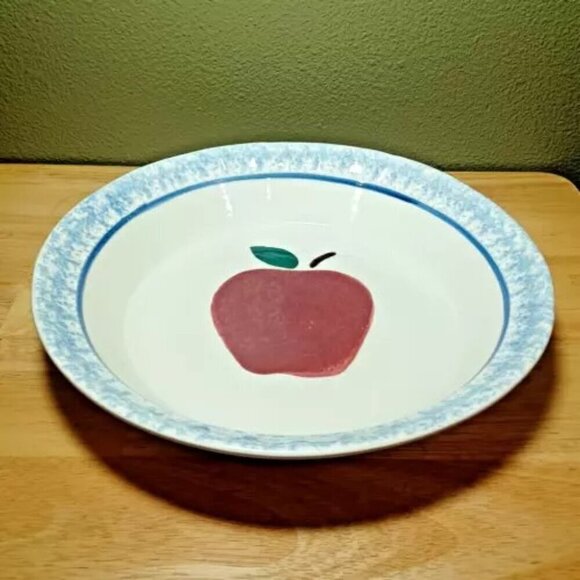 Apple Pie Pan Plate Treasure Craft Pottery Orchard Lane Rare Vintage Excellent - Picture 5 of 5